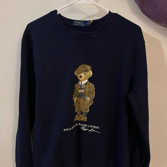 Polo Ralph Lauren Navy Bear Crewneck